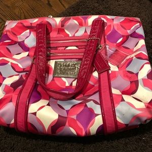 Coach poppy kaleidoscope tote